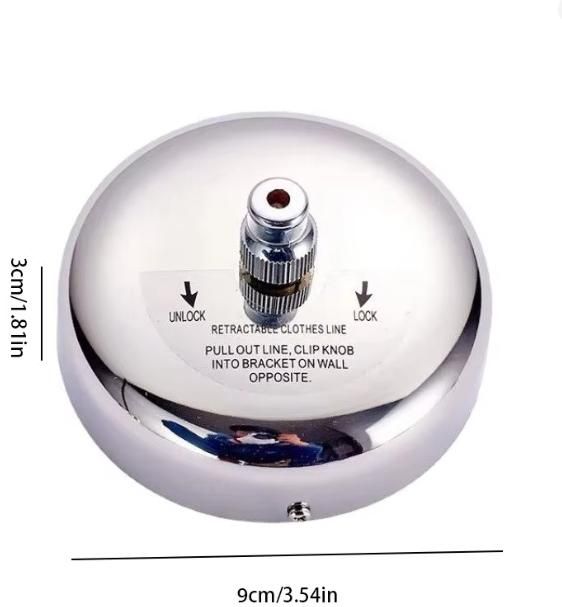 Stainless Steel Retractable Adjustable Clothesline (Pack of 2)
