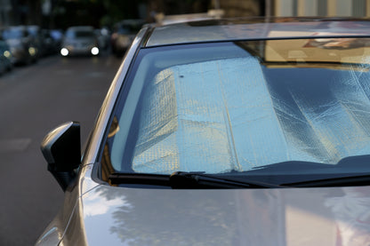Front and Rear Foldable Car Sunshade (Silver)