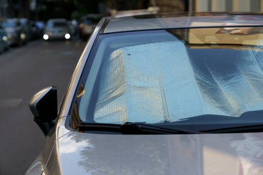 Front and Rear Foldable Car Sunshade (Silver)