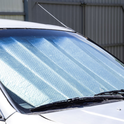 Front and Rear Foldable Car Sunshade (Silver)